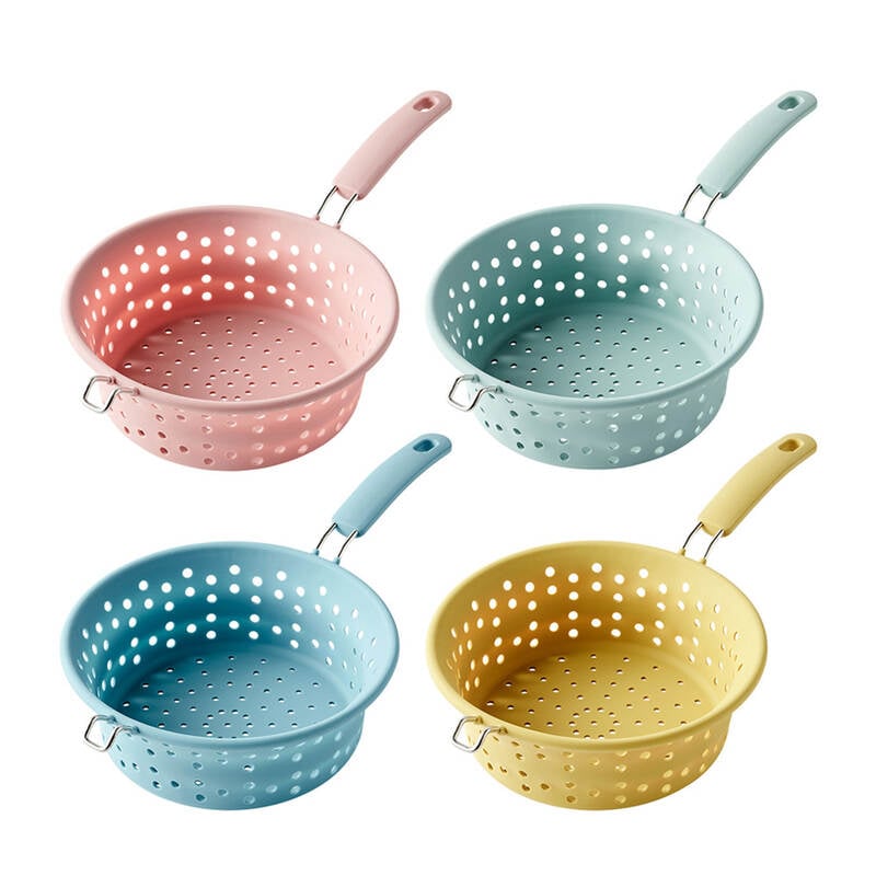 Rổ Bằng Silicone Có 1 Tay Cầm - 4 Màu (Vàng, Mint, Hồng, Xanh) - Lock&Lock - CKT203 image number null